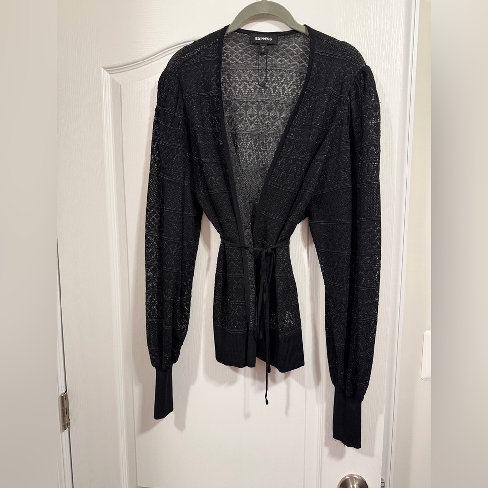 Express Black Lace Cardigan